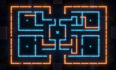 Best roguelike games 2026 - glowing procedurally generated dungeon map with neon pathways from top-down view